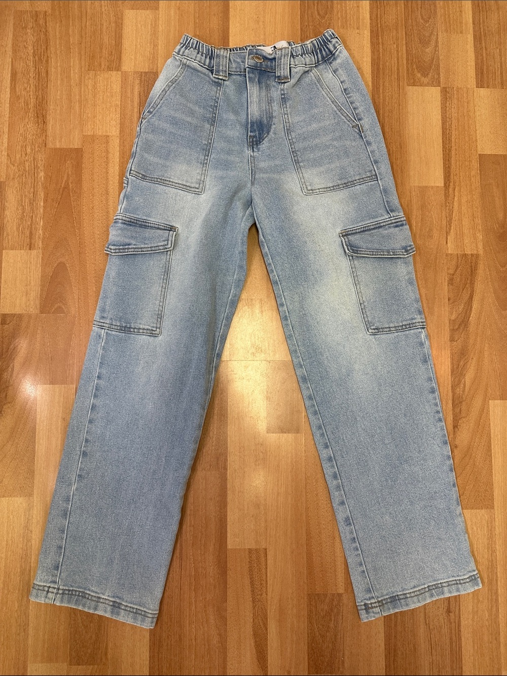Women’s Flying Angel Blue Cargo Denim Pants 25”x28”